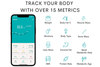 best fitness scale with app - 15 metrics the Inexa smart scale measures including weight, body fat, muscle mass, moisture and BMI